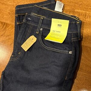 Levi's Men's Dark Blue 502 Taper Jeans